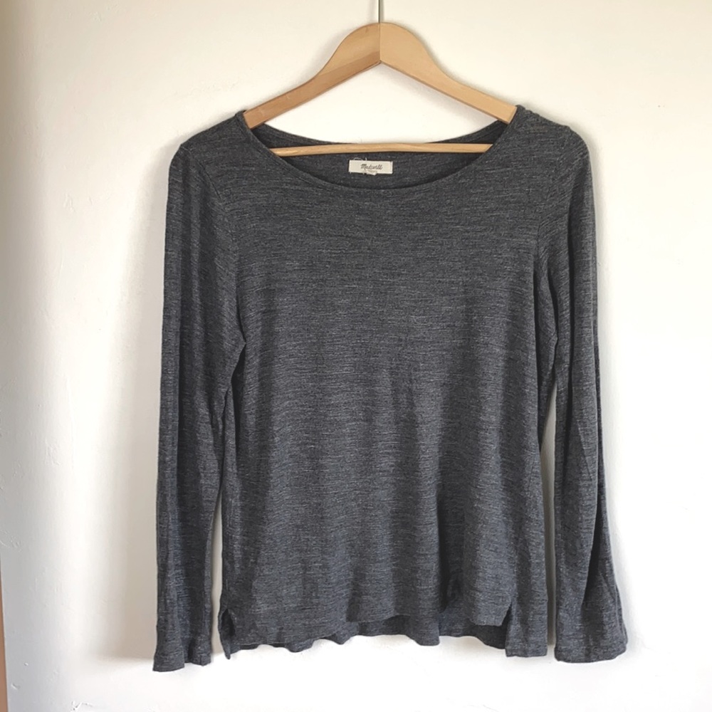 Madewell Grey Long Sleeve Shirt - Medium